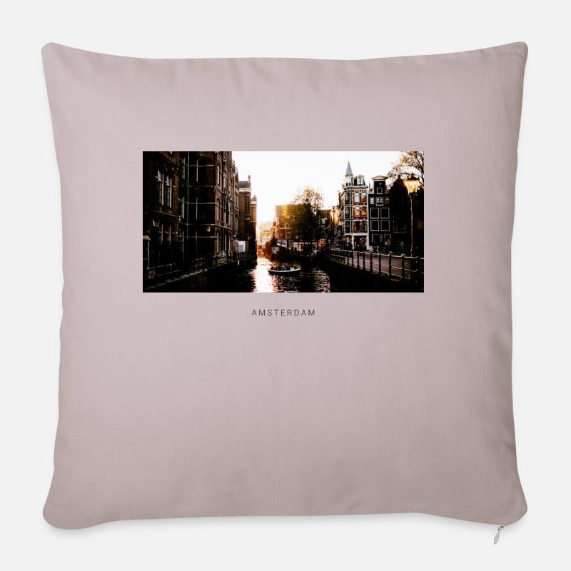 Amsterdam - Housse de coussin décorative 45 x 45 cm - taupe clair