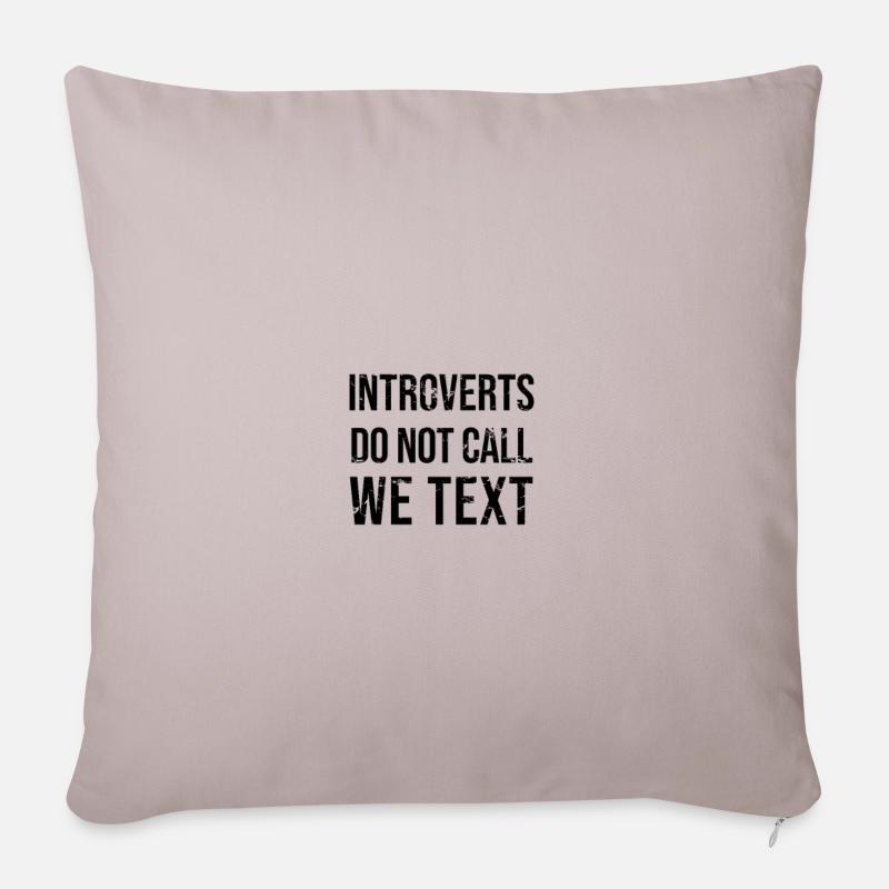 Introvertierte texten - Sofakissenbezug 45 x 45 cm - helles Taupe