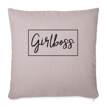 Girlboss - For all self-employed women - Sofa pillowcase 17,3'' x 17,3'' (45 x 45 cm) - light taupe - Front