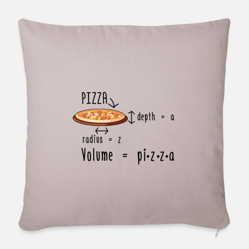 Mathematiker Pizza | Mathe Mathematik Geschenkidee - Sofakissenbezug 45 x 45 cm - helles Taupe