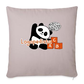 Panda Speech Therapist - Sofa pillowcase 17,3'' x 17,3'' (45 x 45 cm) - light taupe - Front