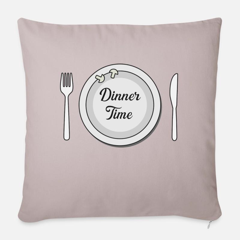Dinner Time - Sofakissenbezug 45 x 45 cm - helles Taupe