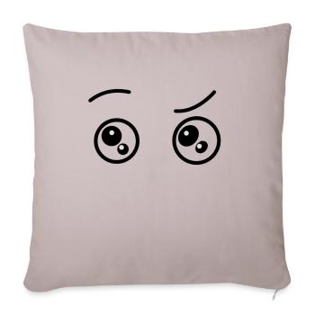 Les yeux de Cartoon - Housse de coussin décorative 45 x 45 cm - taupe clair - Devant