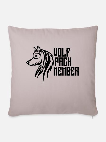 Wolf Pack Member - Sofakissenbezug 45 x 45 cm - helles Taupe