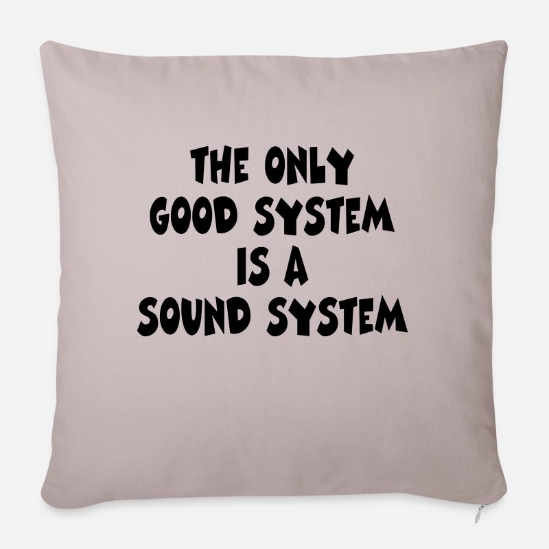 good system . sound systen - Sofakissenbezug 45 x 45 cm - helles Taupe