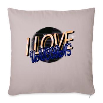 amour humour geek dabbing licorne idées cadeaux heureux - Housse de coussin décorative 45 x 45 cm - taupe clair - Devant
