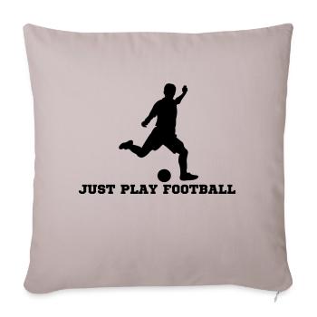 JUST PLAY FOOTBALL - Sofakissenbezug 45 x 45 cm - helles Taupe - Vorne
