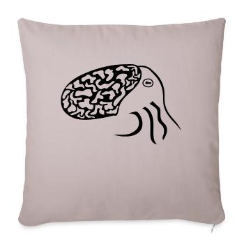 Squid reduced to a few shapes - Sofa pillowcase 17,3'' x 17,3'' (45 x 45 cm) - light taupe - Front
