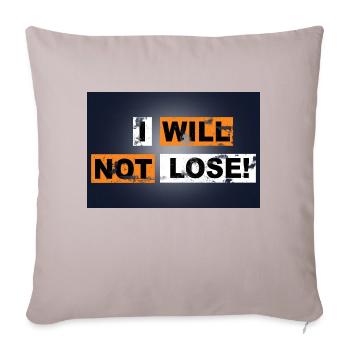 I will not lose saying lettering Graffiti - Sofa pillowcase 17,3'' x 17,3'' (45 x 45 cm) - light taupe - Front
