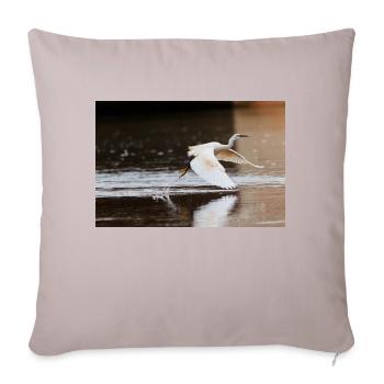Little Egret 8 - Sofa pillowcase 17,3'' x 17,3'' (45 x 45 cm) - light taupe - Front