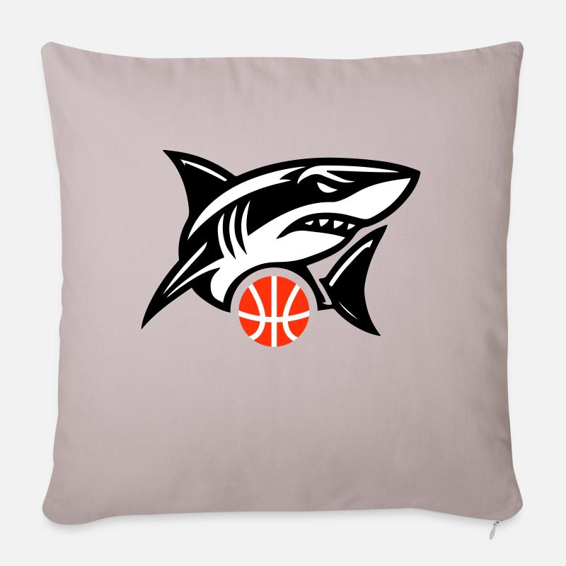 Die Basketballmannschaft der Haie - Sofakissenbezug 45 x 45 cm - helles Taupe