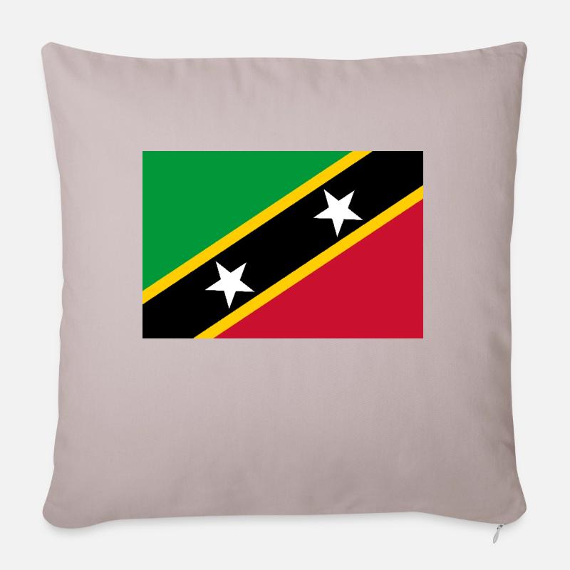 St. Kitts und Nevis - Sofakissenbezug 45 x 45 cm - helles Taupe