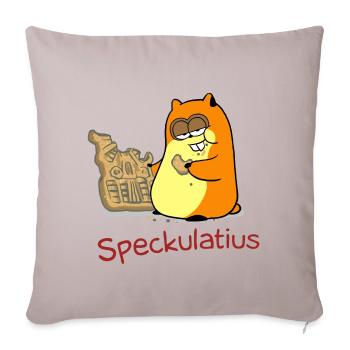 Speckulatius - Sofakissenbezug 45 x 45 cm - helles Taupe - Vorne