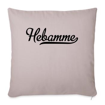 Hebamme - Sofakissenbezug 45 x 45 cm - helles Taupe - Vorne