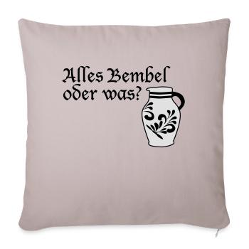 Alles Bembel - Apfelwein - Sofakissenbezug 45 x 45 cm - helles Taupe - Vorne