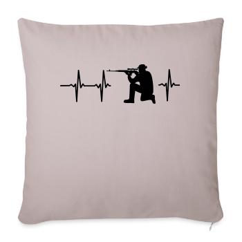 MY HEART BEATS FOR THE MILITARY - Sofa pillowcase 17,3'' x 17,3'' (45 x 45 cm) - light taupe - Front
