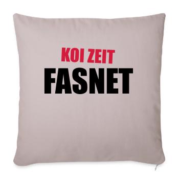 Koi Zeit Fasnet - Sofakissenbezug 45 x 45 cm - helles Taupe - Vorne