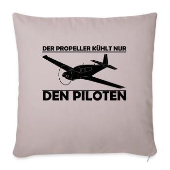 Mooney Motorflugzeug Geschenk - Sofakissenbezug 45 x 45 cm - helles Taupe - Vorne