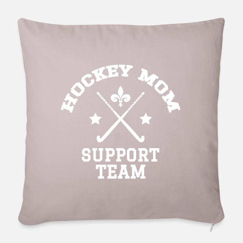 Hockey Mom - Support Team - Sofakissenbezug 45 x 45 cm - helles Taupe