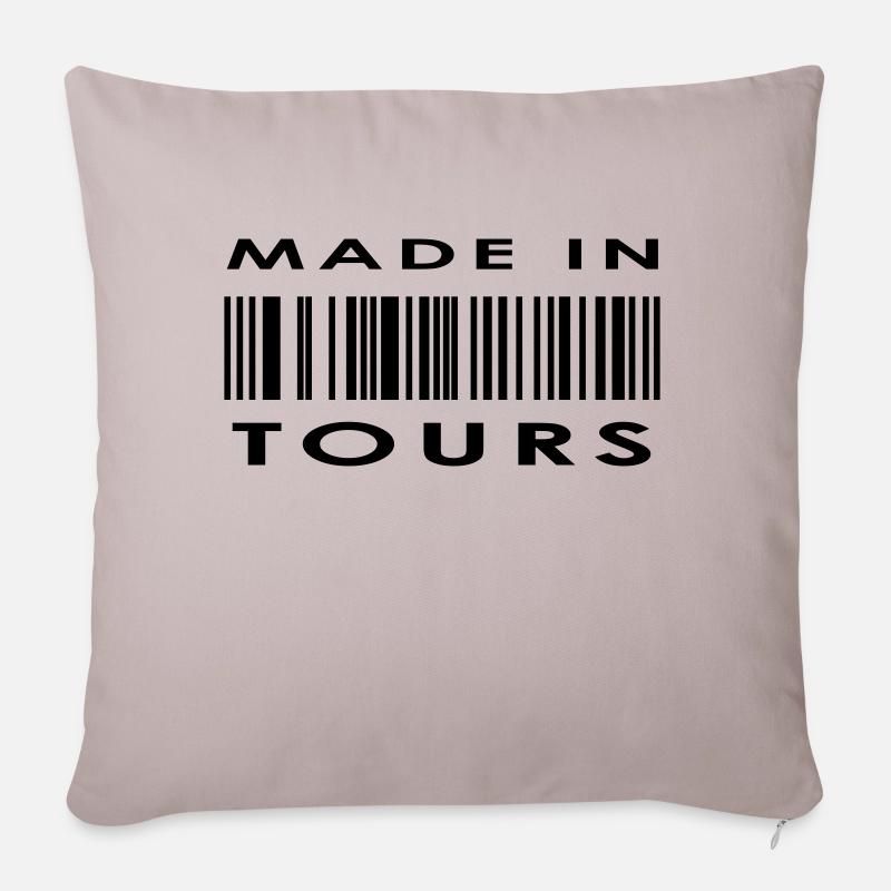 Tours - Housse de coussin décorative 45 x 45 cm - taupe clair