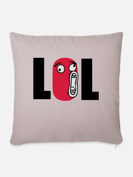 lol - Sofakissenbezug 45 x 45 cm - helles Taupe
