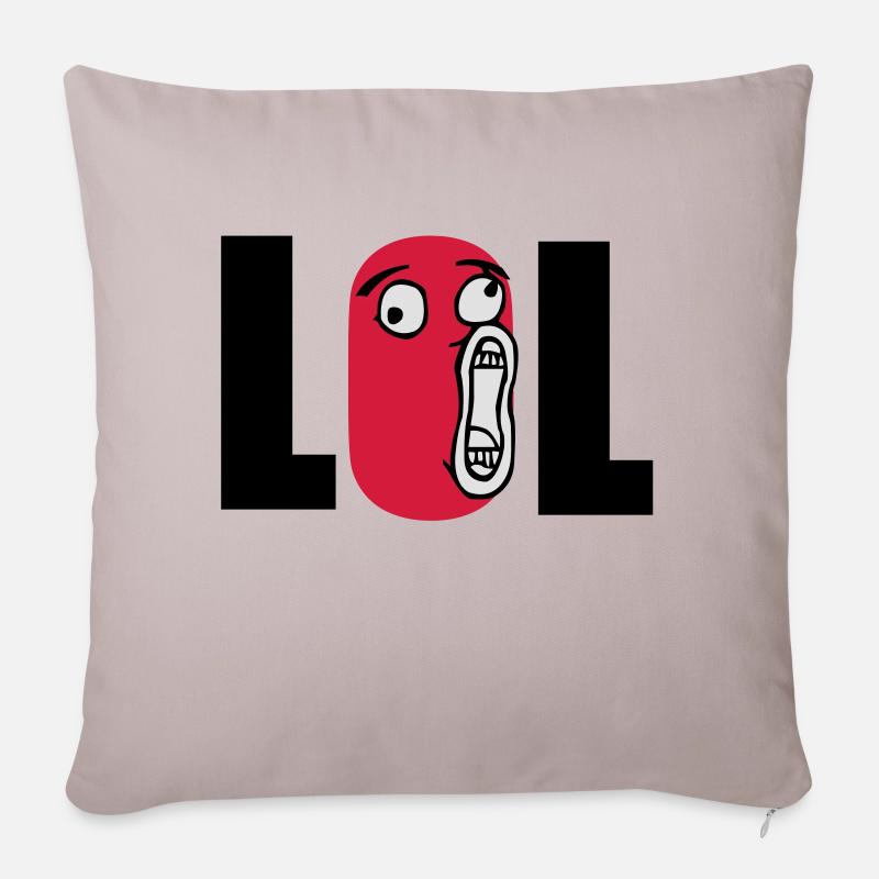 lol - Housse de coussin décorative 45 x 45 cm - taupe clair