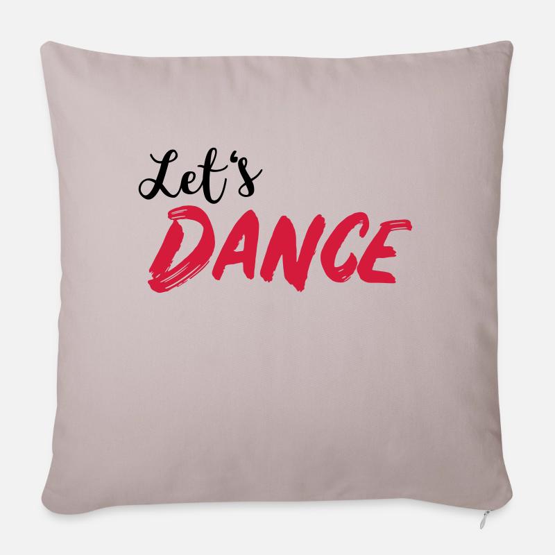 Let's DANCE - Lass uns tanzen - Sofakissenbezug 45 x 45 cm - helles Taupe