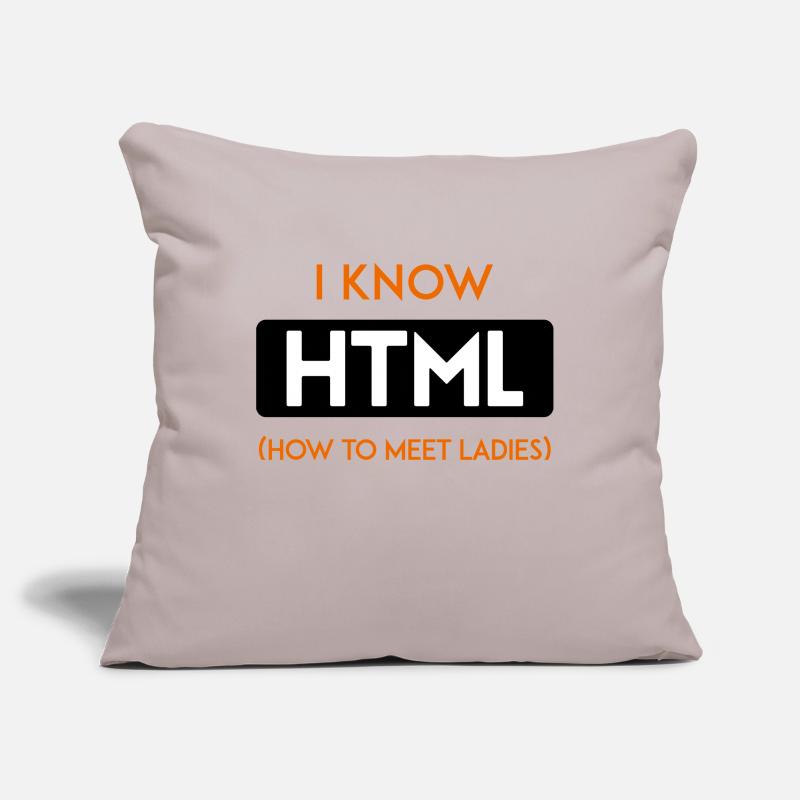 HTML web developer developer CSS programmer Sofa pillowcase 17,3'' x 17,3'' (45 x 45 cm)