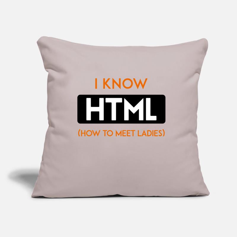 HTML web developer developer CSS programmer Sofa pillowcase 17,3'' x 17,3'' (45 x 45 cm)