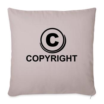 c_copyright_1f1 - Sofa pillowcase 17,3'' x 17,3'' (45 x 45 cm) - light taupe - Front