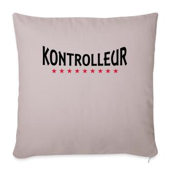 Controller + Dein Text - Sofa pillowcase 17,3'' x 17,3'' (45 x 45 cm) - light taupe - Front