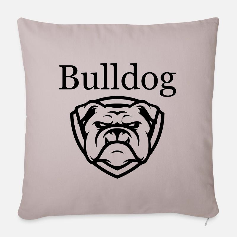 Bulldog - Sofakissenbezug 45 x 45 cm - helles Taupe