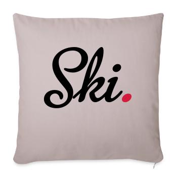 ski - Sofakissenbezug 45 x 45 cm - helles Taupe - Vorne