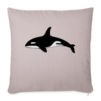Killer whale shark ocean - Sofa pillowcase 17,3'' x 17,3'' (45 x 45 cm) - light taupe - Front