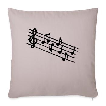 symbole de note de musique - Housse de coussin décorative 45 x 45 cm - taupe clair - Devant