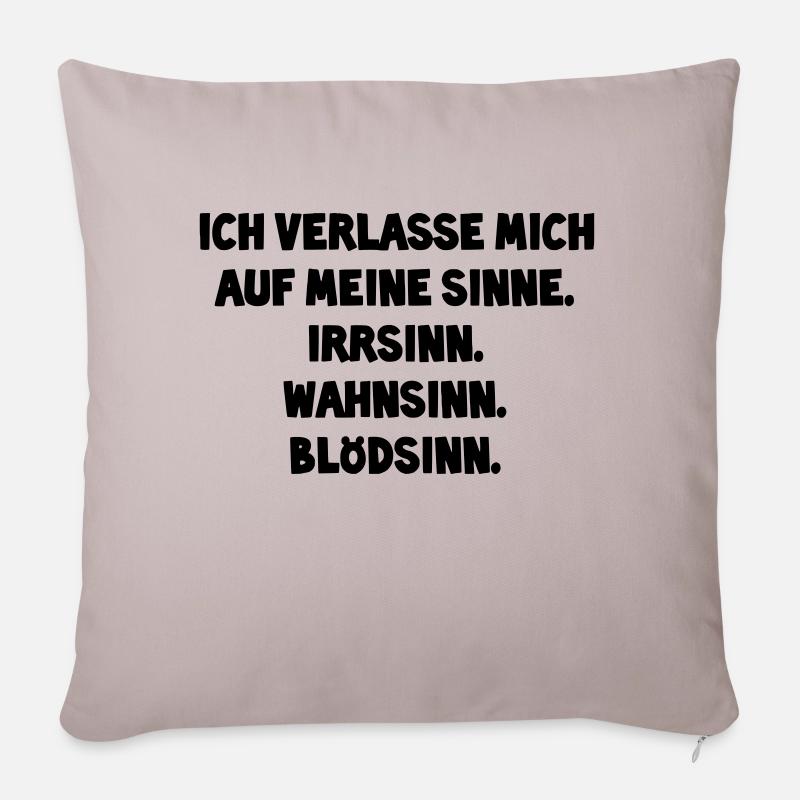 ich verlasse mich auf meine sinne - Sofakissenbezug 45 x 45 cm - helles Taupe