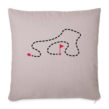 route_1f2 - Sofa pillowcase 17,3'' x 17,3'' (45 x 45 cm) - light taupe - Front