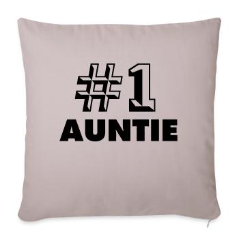 number one auntie - Sofakissenbezug 45 x 45 cm - helles Taupe - Vorne
