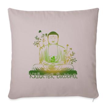 kraeuter buddha gruen - Sofakissenbezug 45 x 45 cm - helles Taupe - Vorne
