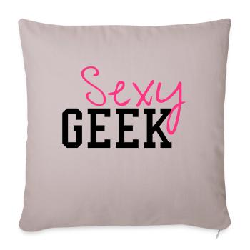 Sexy Geek - Sofakissenbezug 45 x 45 cm - helles Taupe - Vorne
