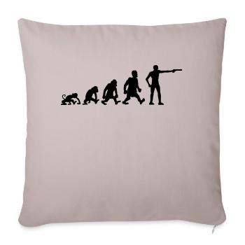 Zeichnen Evolution Spaß Sport Schießen Pistole Hum - Sofakissenbezug 45 x 45 cm - helles Taupe - Vorne