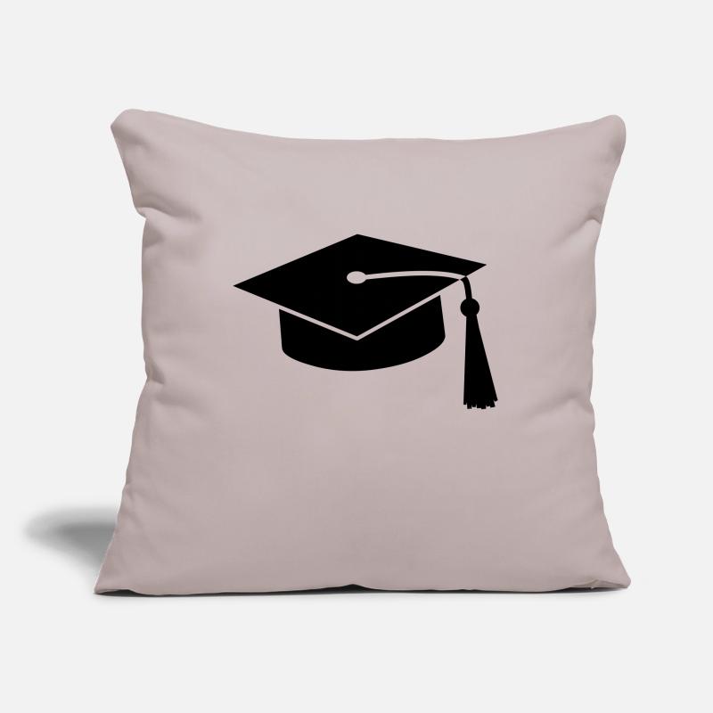 graduation hat v2 Housse de coussin décorative 45 x 45 cm