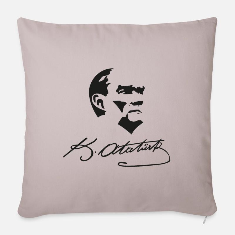 Atatürk - Sofakissenbezug 45 x 45 cm - helles Taupe