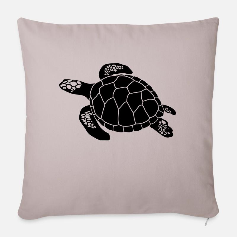 Schildkröte - Sofakissenbezug 45 x 45 cm - helles Taupe