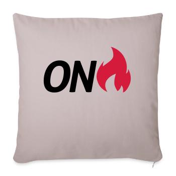 on fire - Sofakissenbezug 45 x 45 cm - helles Taupe - Vorne