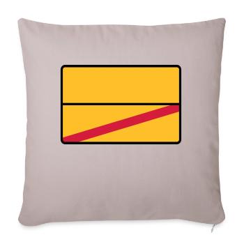 Place name sign blank - fill in yourself! - Sofa pillowcase 17,3'' x 17,3'' (45 x 45 cm) - light taupe - Front