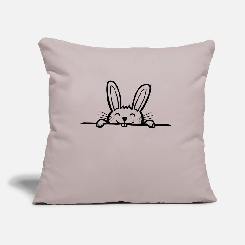 Plancher de lapin caché Housse de coussin décorative 45 x 45 cm