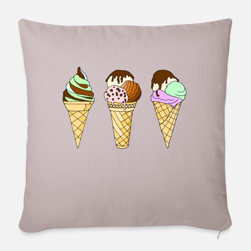 Eis - Sofakissenbezug 45 x 45 cm - helles Taupe