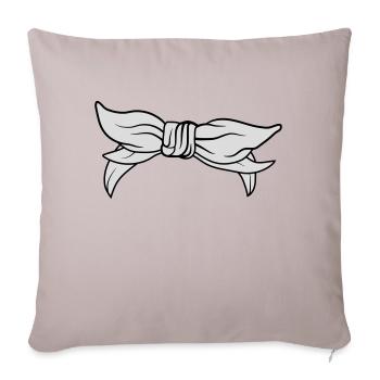 Bandana foulard couvre-chef femme - Housse de coussin décorative 45 x 45 cm - taupe clair - Devant