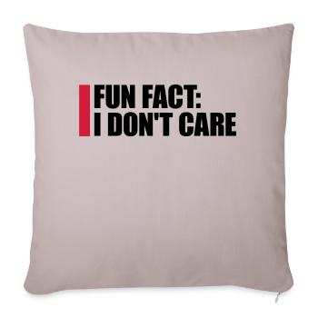 I don't care fact - Sofa pillowcase 17,3'' x 17,3'' (45 x 45 cm) - light taupe - Front